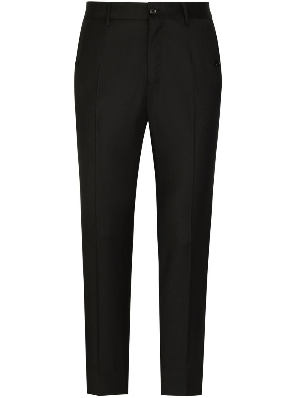 Dolce & Gabbana logo-trim tailored trousers - Black von Dolce & Gabbana