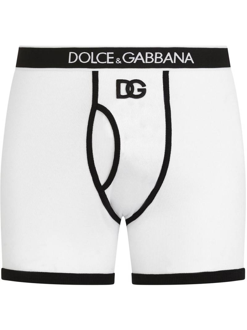 Dolce & Gabbana DG-logo long-leg boxer briefs - White von Dolce & Gabbana