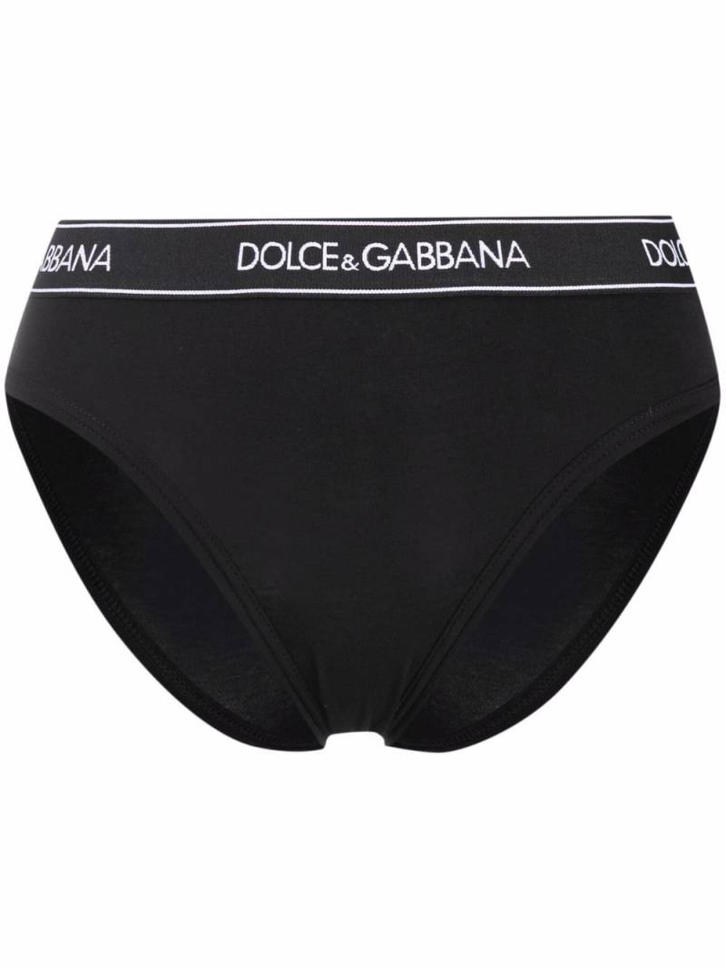 Dolce & Gabbana logo-waistband briefs - Black von Dolce & Gabbana