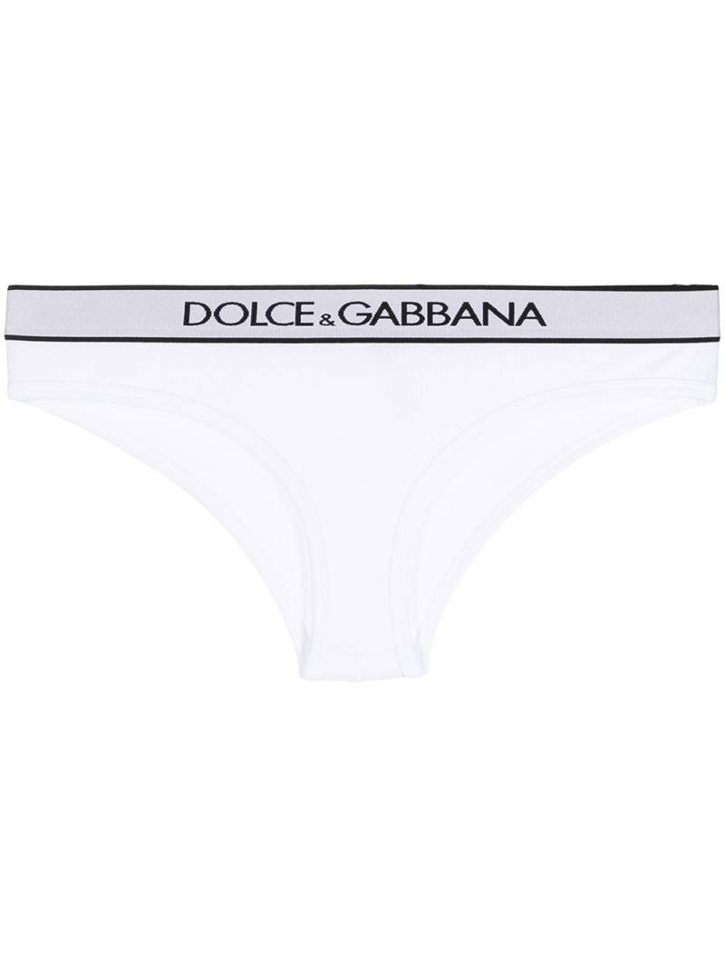 Dolce & Gabbana logo-waistband briefs - White von Dolce & Gabbana