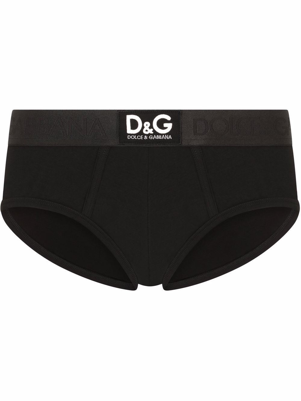 Dolce & Gabbana logo-waistband stretch-cotton briefs - Black von Dolce & Gabbana