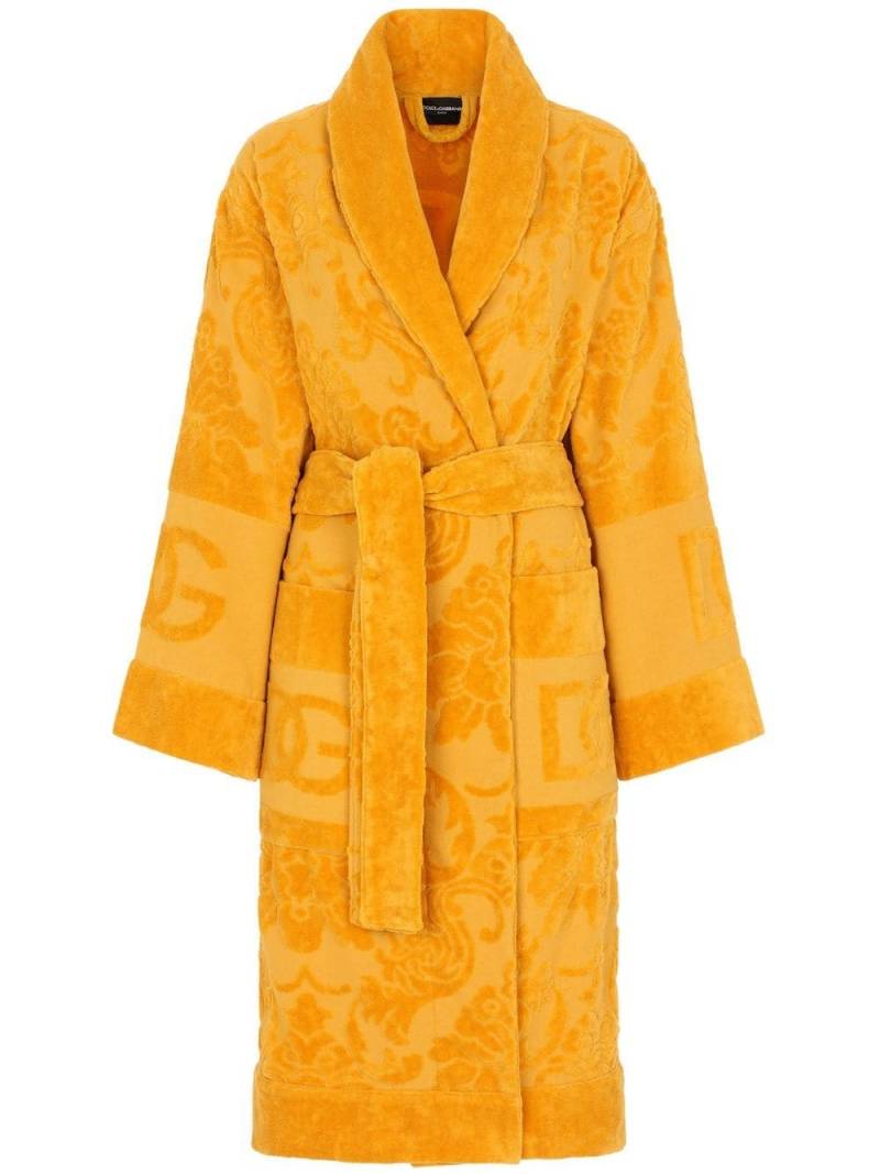 Dolce & Gabbana long sleeve bathrobe - Orange von Dolce & Gabbana