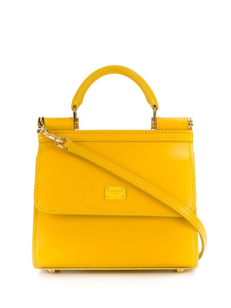 Dolce & Gabbana mini Sicily 58 crossbody bag - Yellow von Dolce & Gabbana