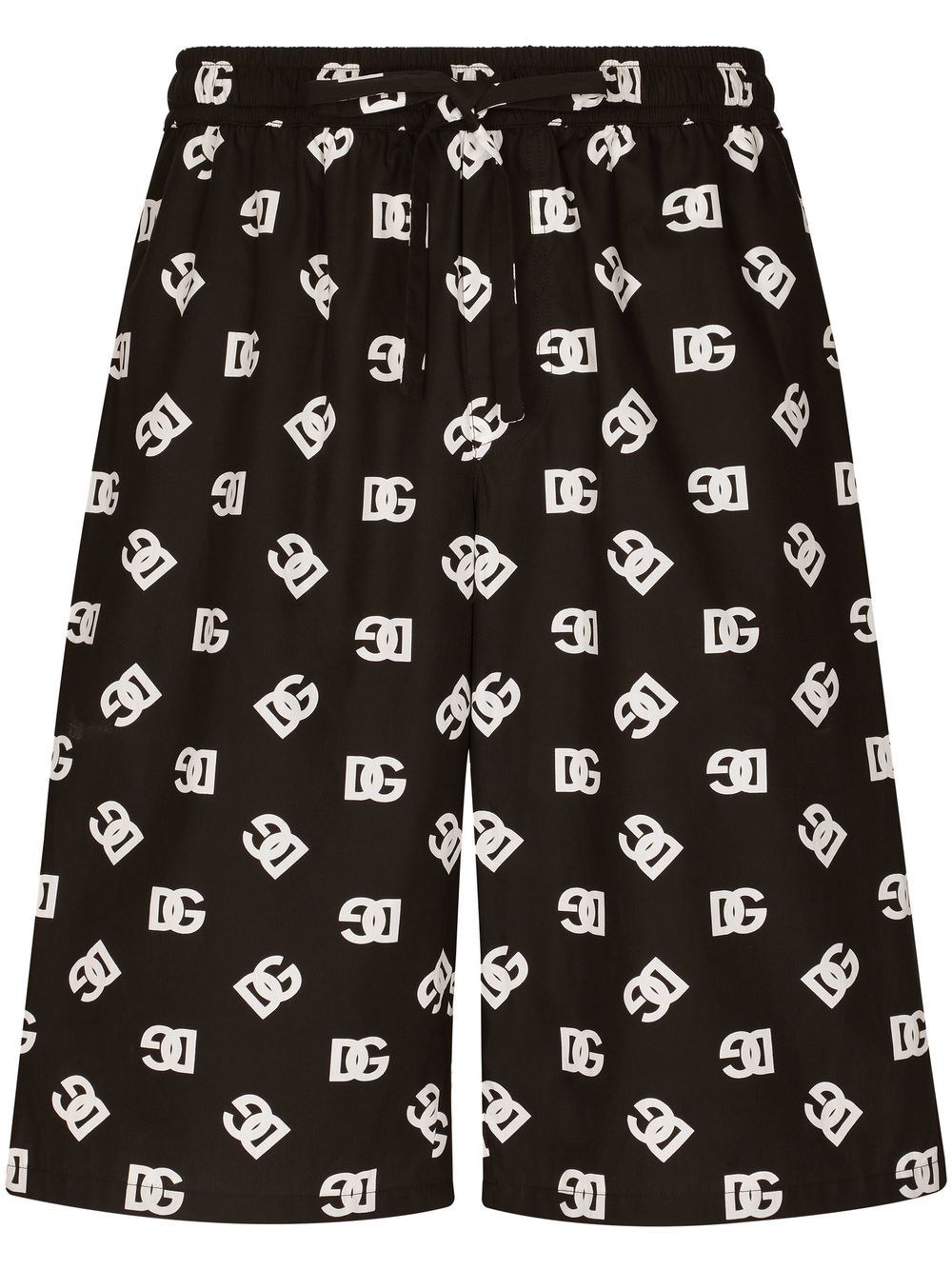 Dolce & Gabbana monogram cotton Bermuda shorts - Black von Dolce & Gabbana
