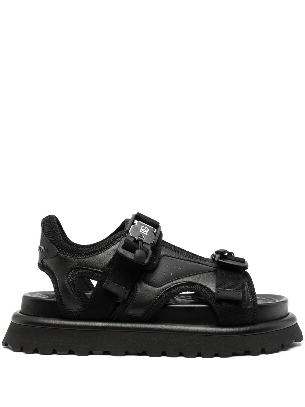 Dolce & Gabbana open-toe leather sandals - Black von Dolce & Gabbana