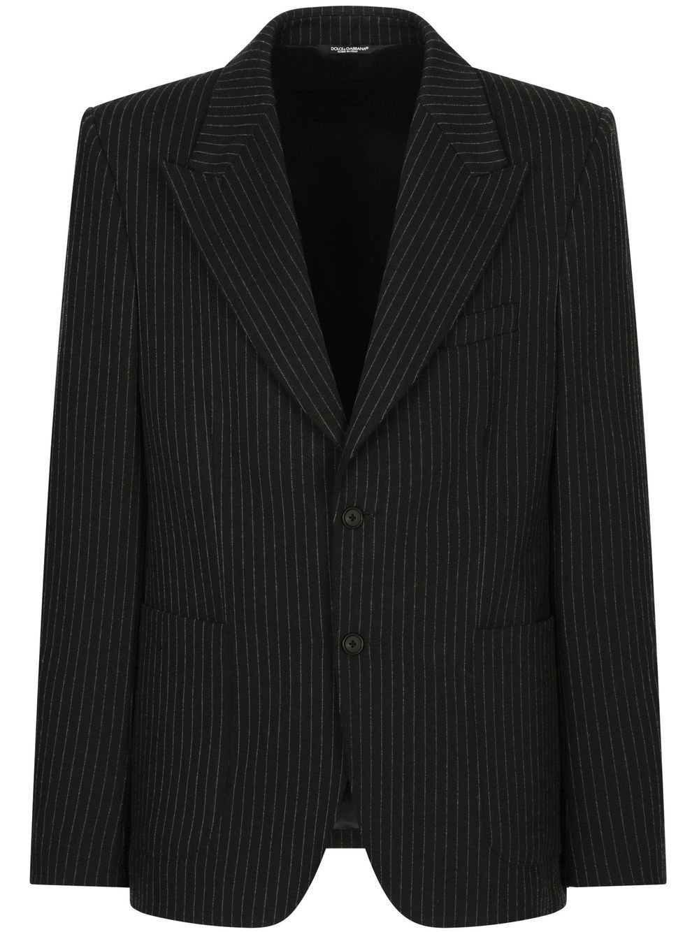 Dolce & Gabbana pinstriped single-breasted blazer - Black von Dolce & Gabbana