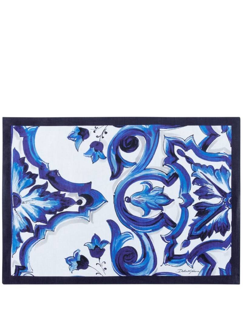 Dolce & Gabbana Blu Mediterraneo-print placemat and napkin set - Blue von Dolce & Gabbana