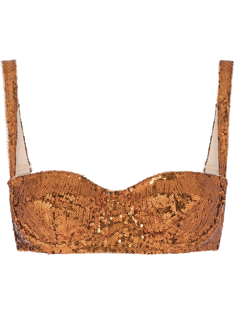 Dolce & Gabbana sequin-embellished balcony bra - Orange von Dolce & Gabbana