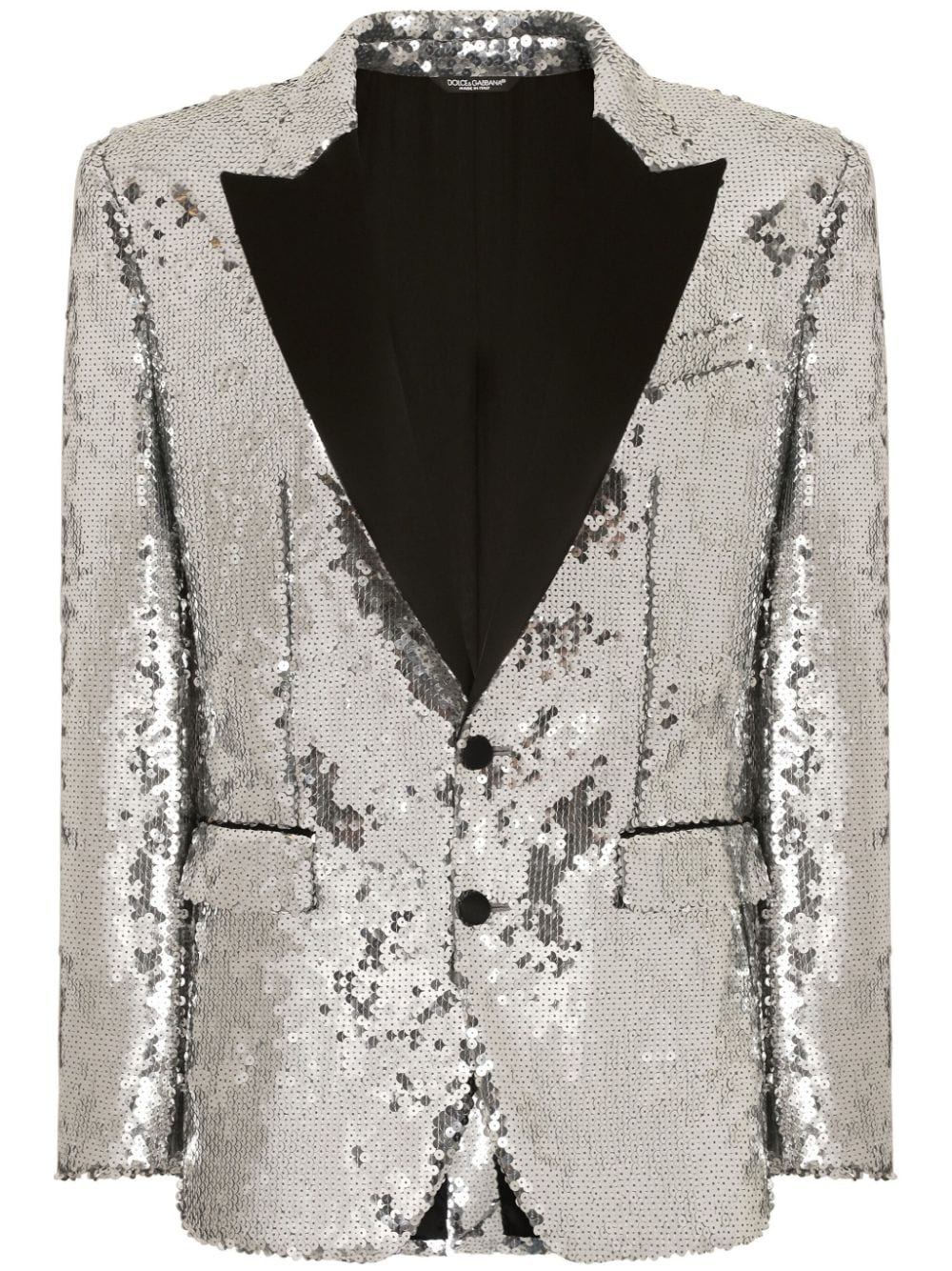 Dolce & Gabbana sequin-embellished tuxedo jacket - Grey von Dolce & Gabbana