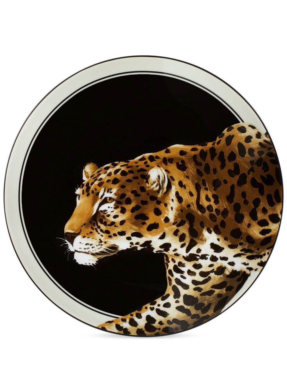 Dolce & Gabbana leopard-print porcelain dinner plates (set of 2) - White von Dolce & Gabbana