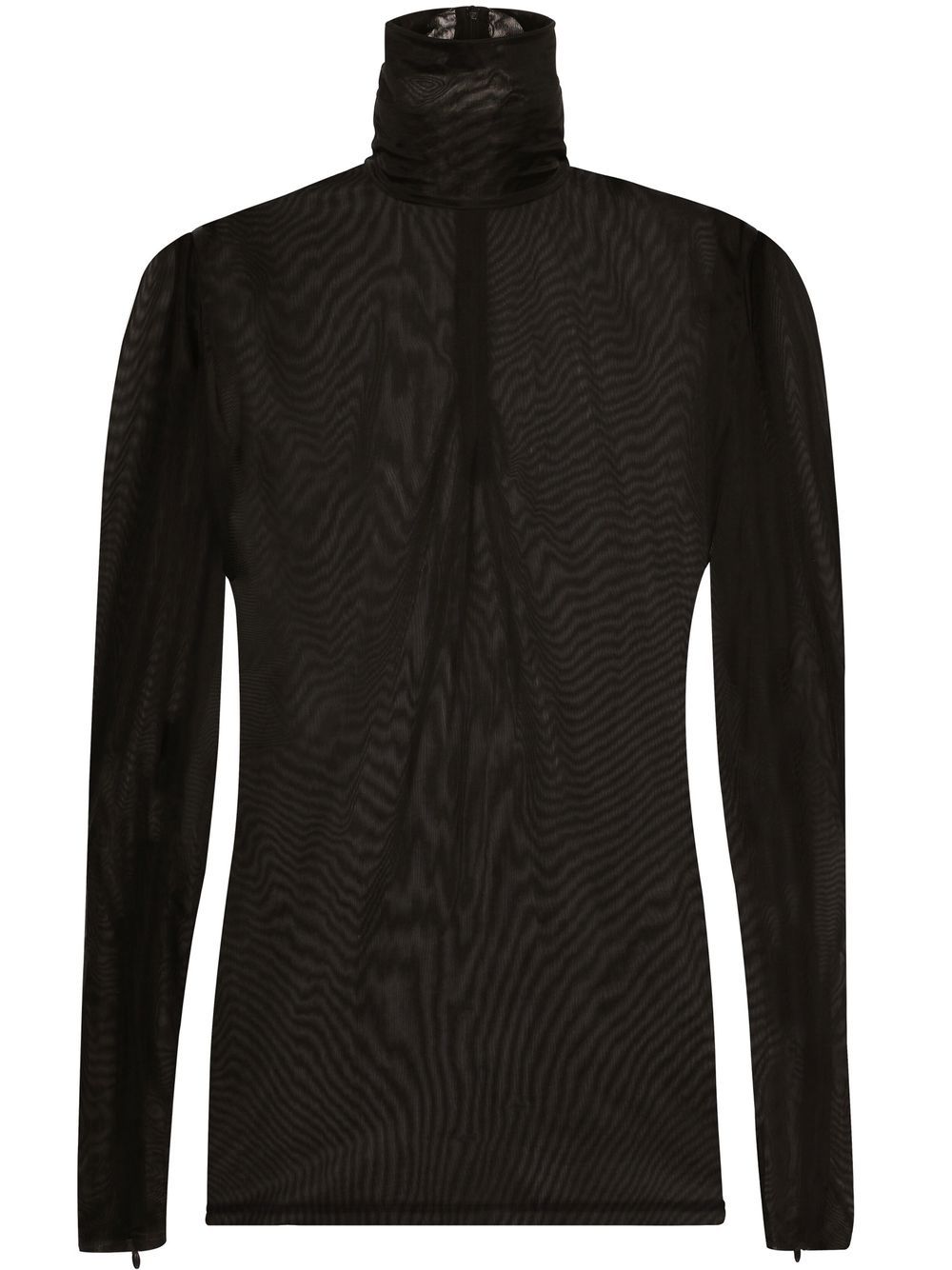 Dolce & Gabbana sheer jersey roll-neck top - Black von Dolce & Gabbana