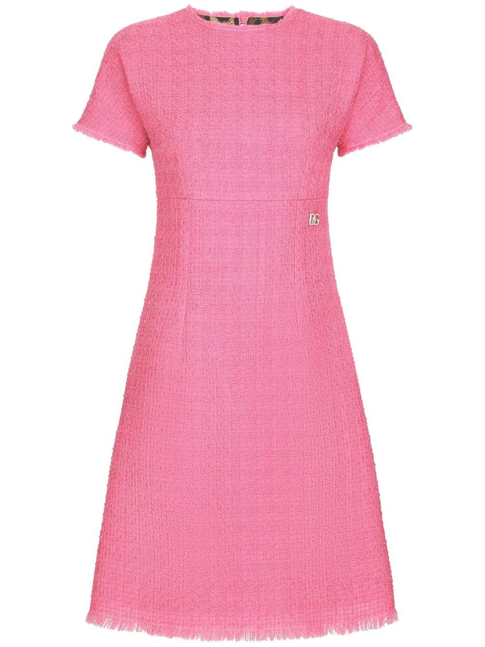 Dolce & Gabbana short-sleeve tweed minidress - Pink von Dolce & Gabbana