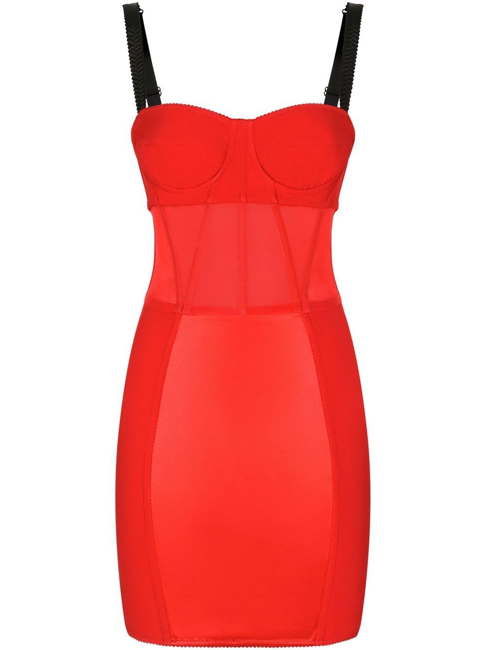 Dolce & Gabbana silk corset mini dress - Red von Dolce & Gabbana