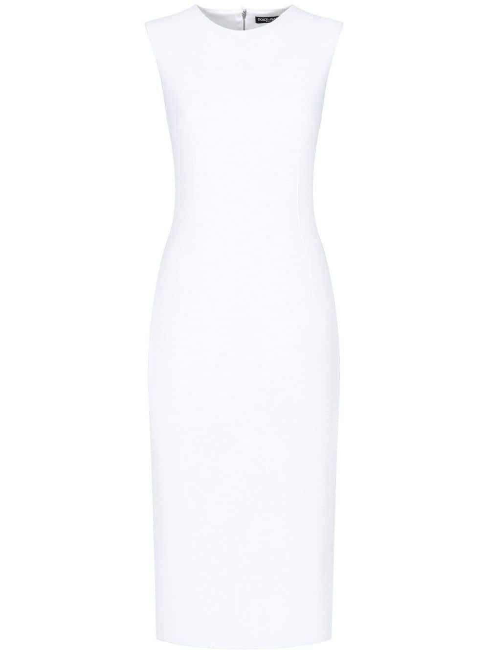 Dolce & Gabbana sleeveless midi dress - White von Dolce & Gabbana