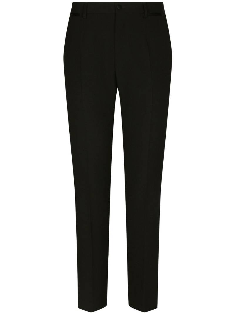 Dolce & Gabbana stretch-wool tuxedo trousers - Black von Dolce & Gabbana