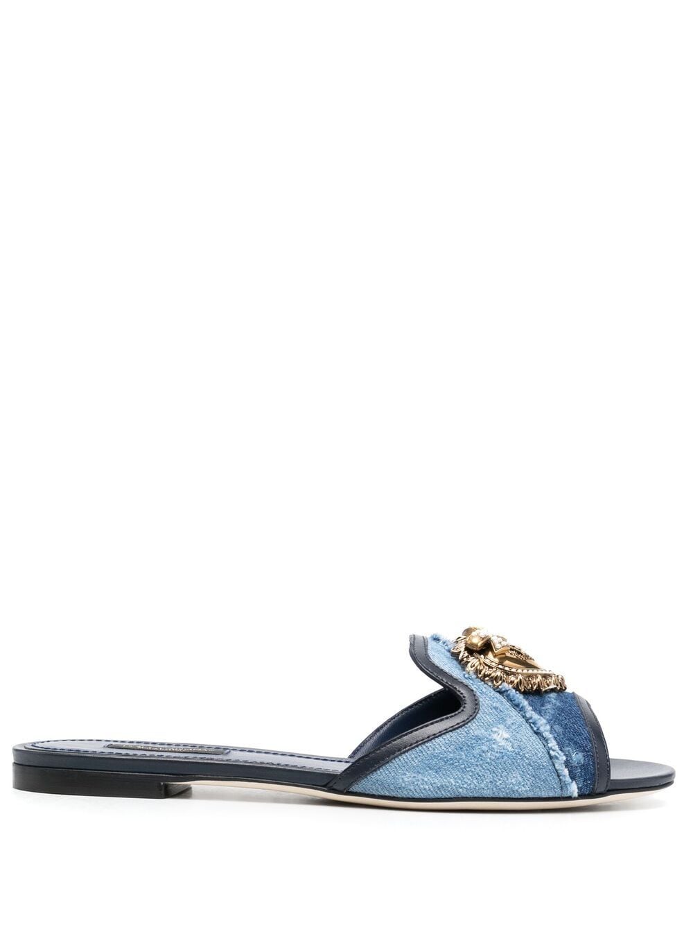 Dolce & Gabbana slip-on flat sandals - Blue von Dolce & Gabbana