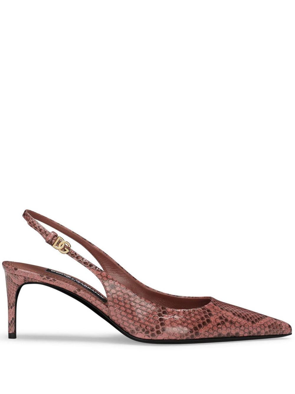Dolce & Gabbana snakeskin-effect slingback pumps - Pink von Dolce & Gabbana