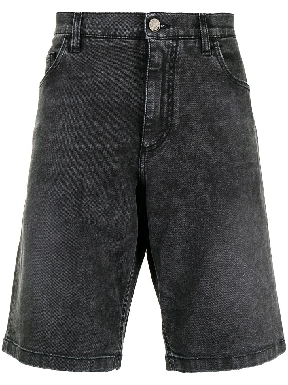 Dolce & Gabbana stonewash knee-length denim shorts - Grey von Dolce & Gabbana