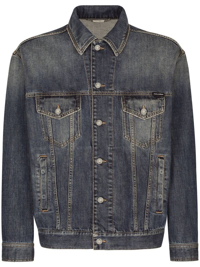 Dolce & Gabbana distressed denim jacket - Blue von Dolce & Gabbana