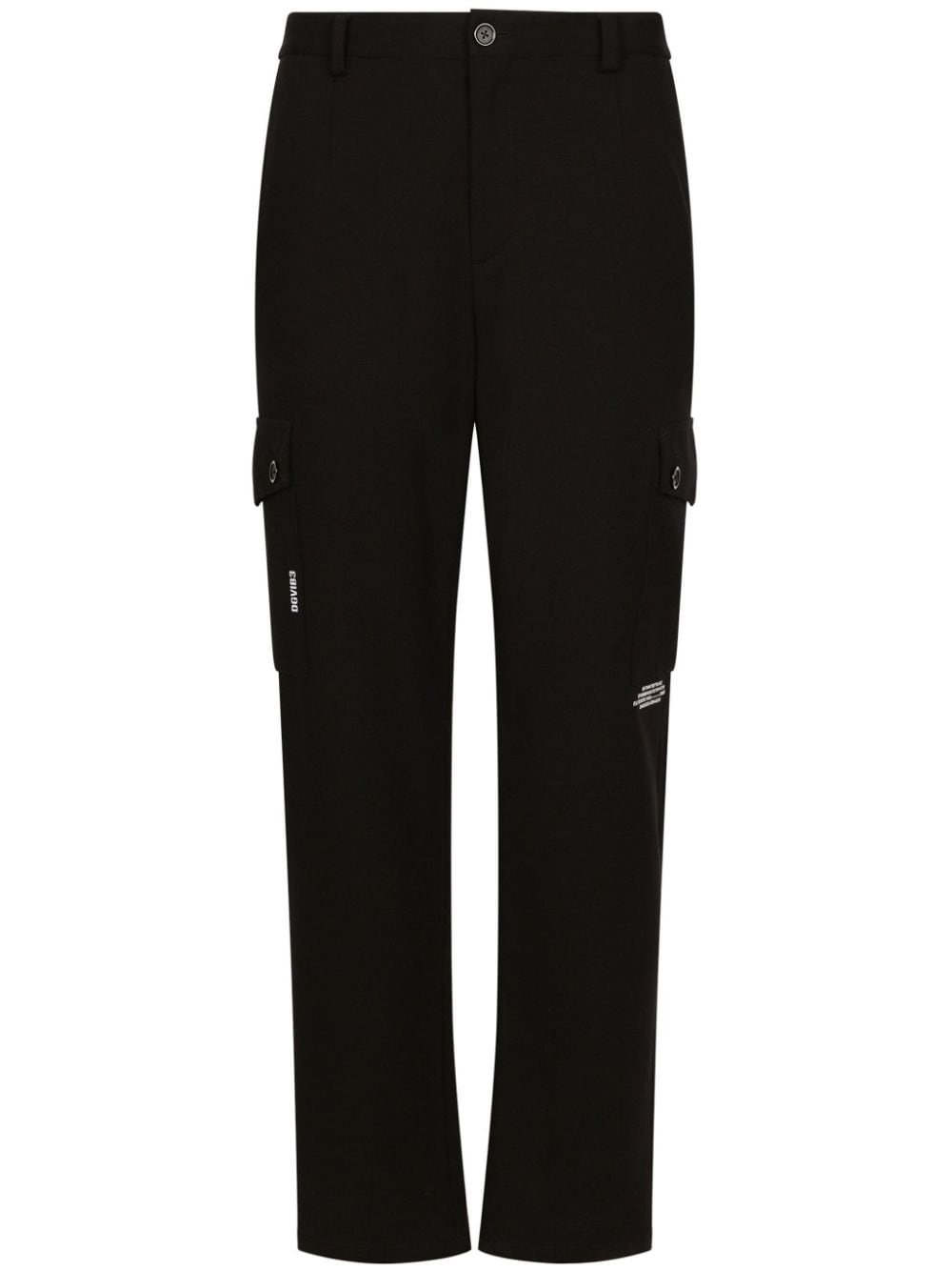 Dolce & Gabbana DGVIB3 straight-leg logo-print trousers - Black von Dolce & Gabbana DGVIB3