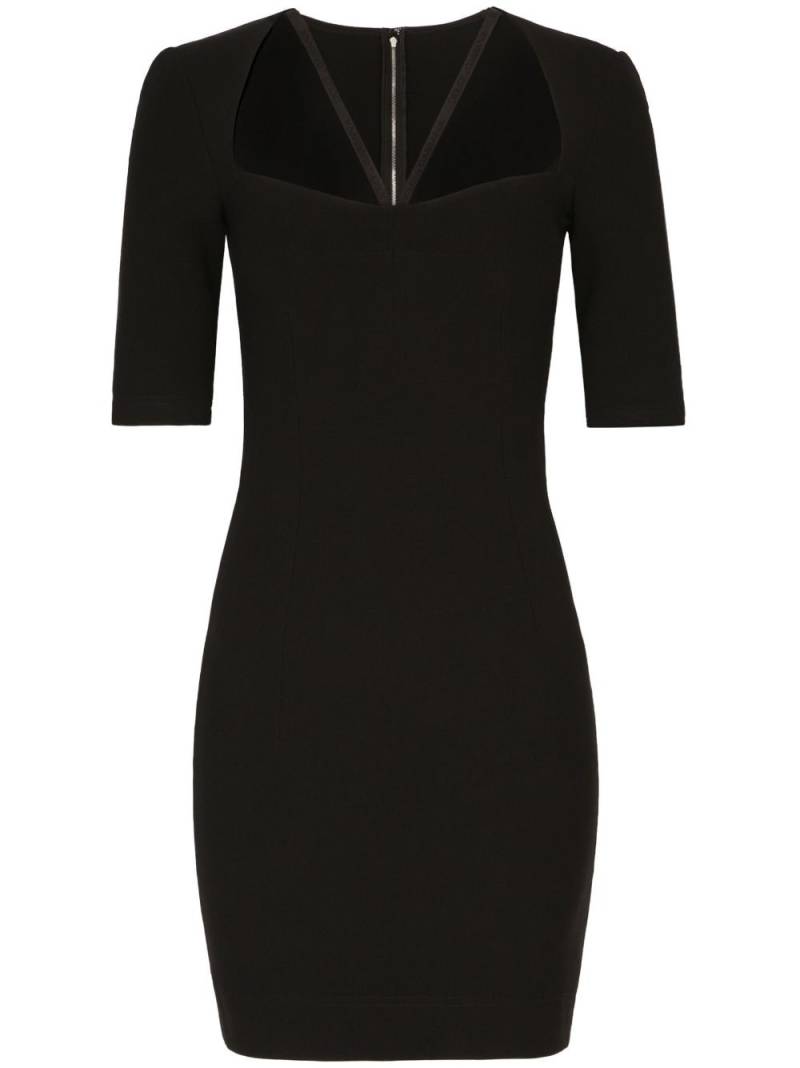Dolce & Gabbana strappy half-length sleeves minidress - Black von Dolce & Gabbana