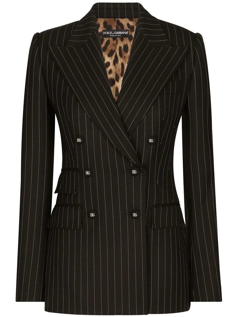 Dolce & Gabbana striped double-breasted blazer - Black von Dolce & Gabbana