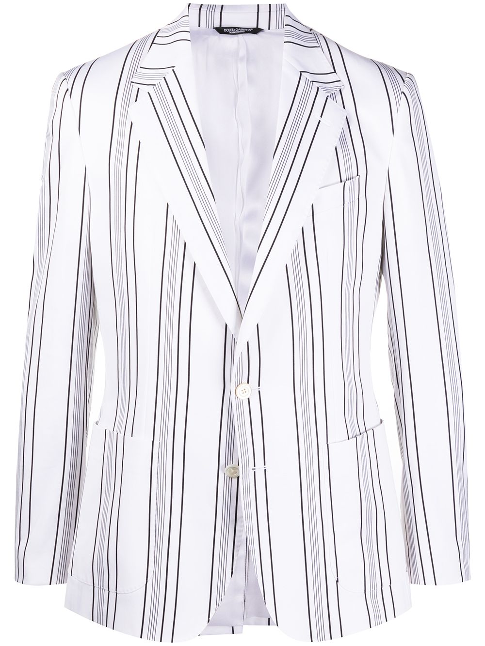 Dolce & Gabbana striped pattern blazer - White von Dolce & Gabbana