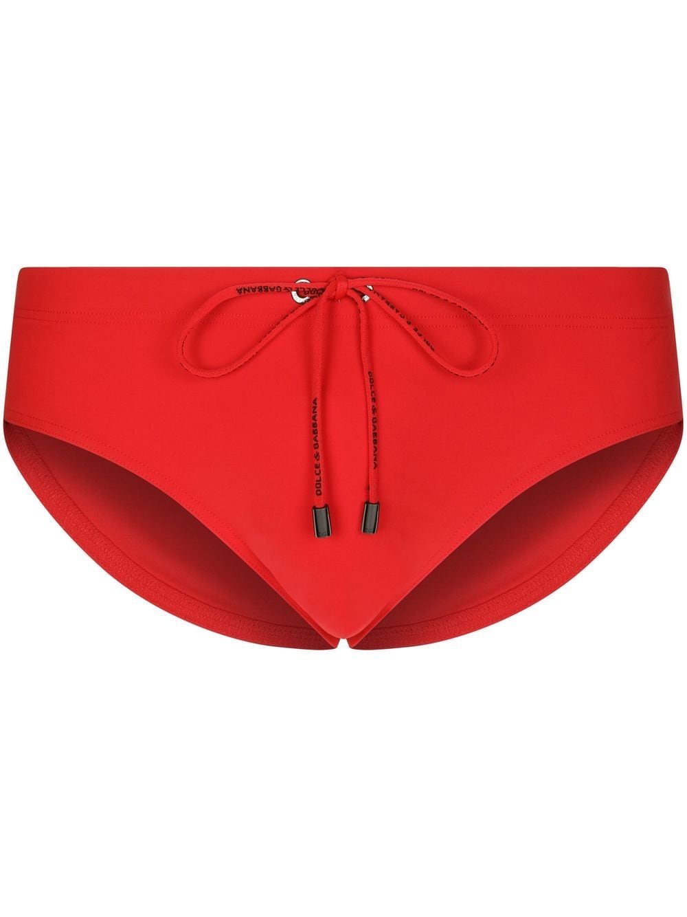 Dolce & Gabbana logo-waistband swim briefs - Red von Dolce & Gabbana