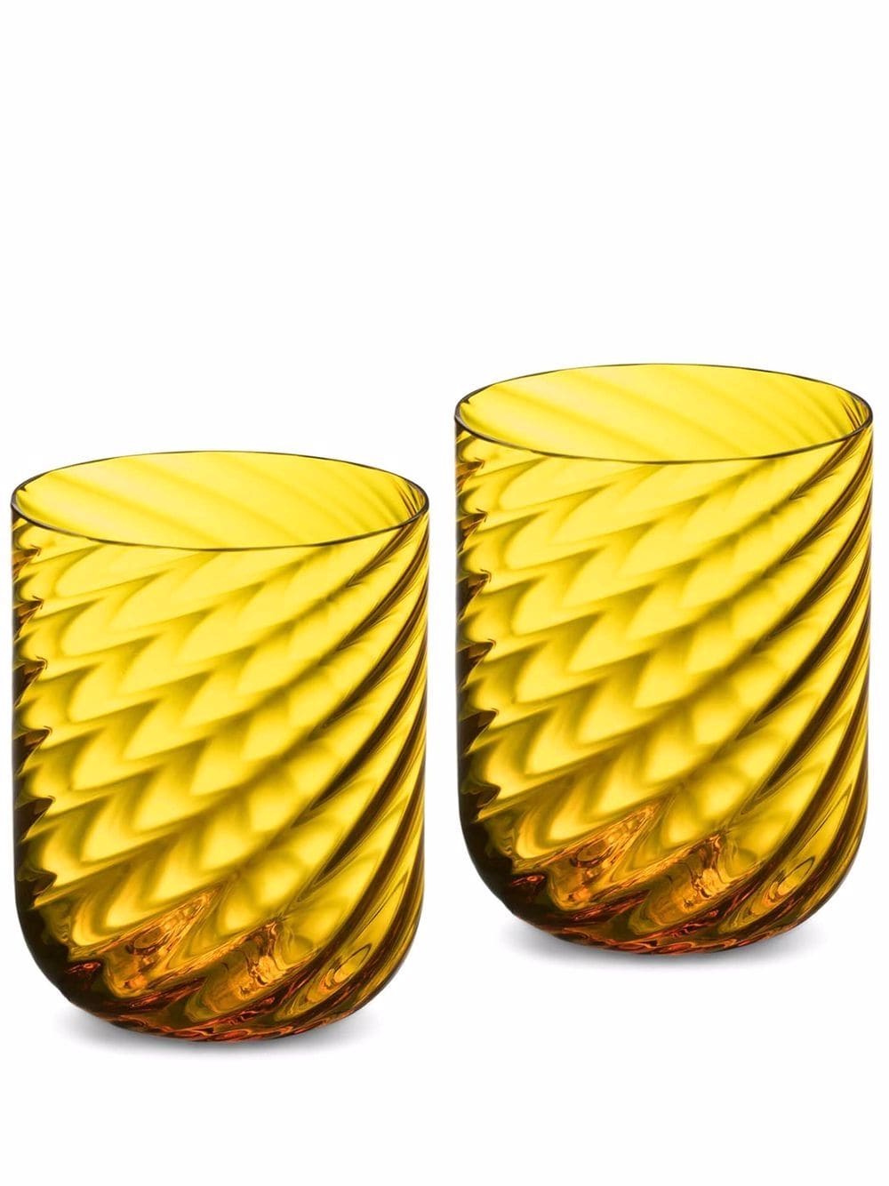 Dolce & Gabbana hand-blown Murano water glasses (set of 2) - Yellow von Dolce & Gabbana