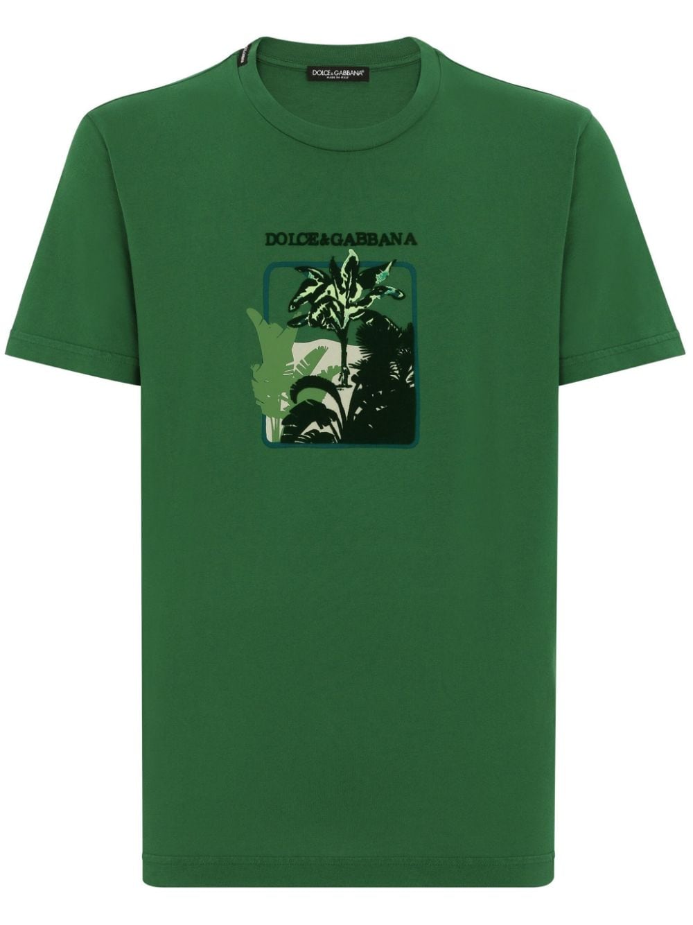 Dolce & Gabbana tree-print cotton T-shirt - Green von Dolce & Gabbana