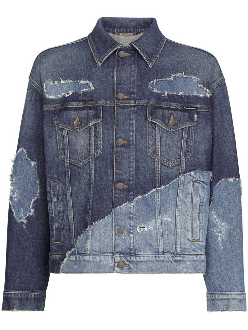 Dolce & Gabbana two-tone denim jacket - Blue von Dolce & Gabbana