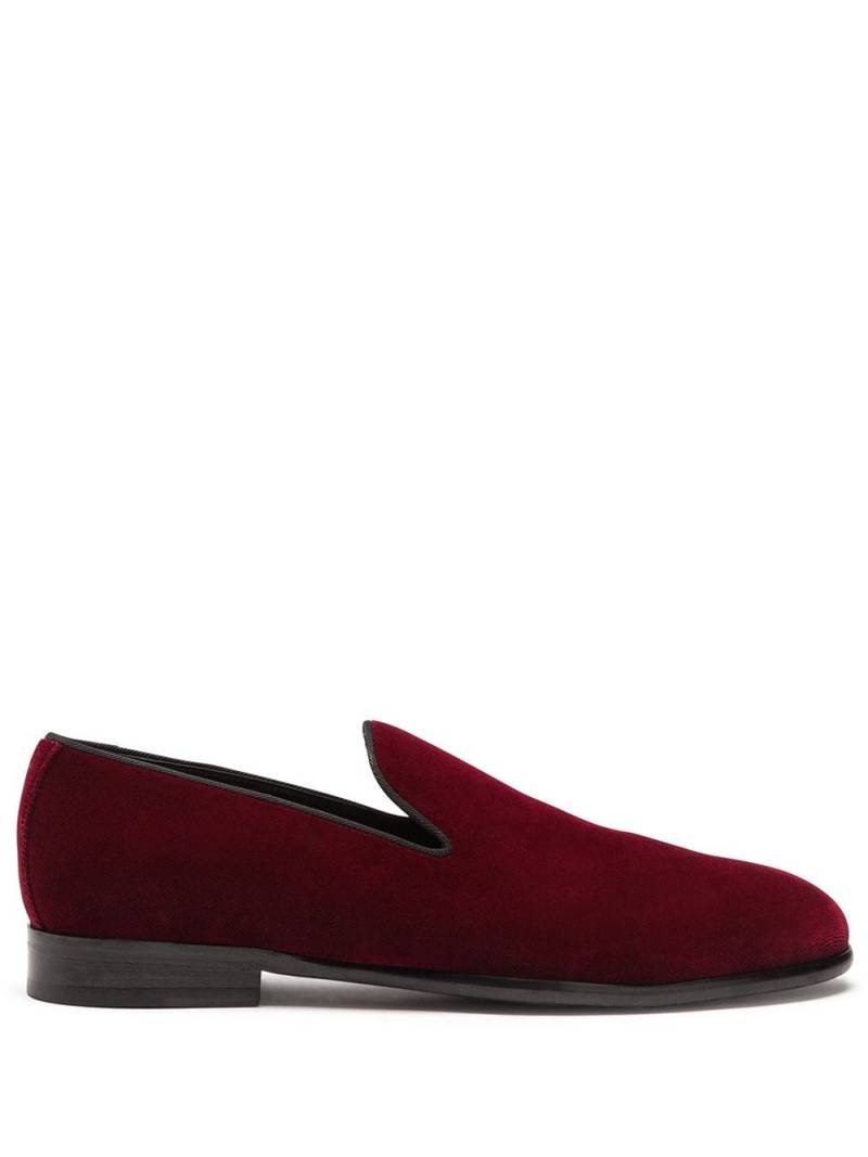 Dolce & Gabbana classic velvet slippers - Red von Dolce & Gabbana