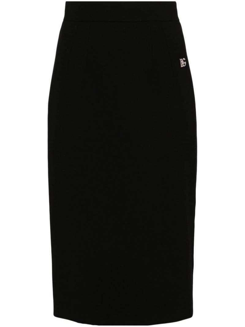 Dolce & Gabbana virgin wool pencil midi skirt - Black von Dolce & Gabbana