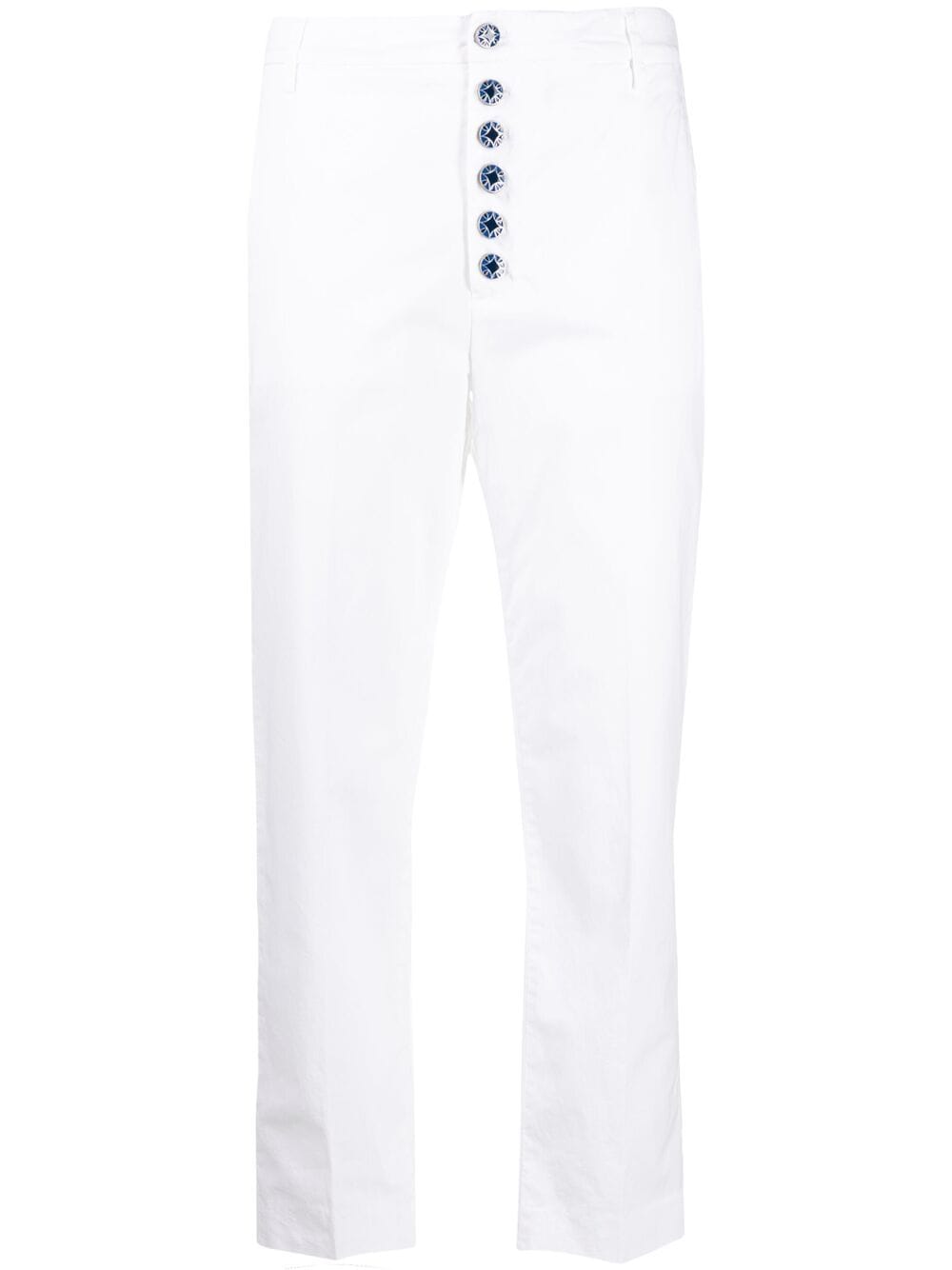 DONDUP button-down straight-leg trousers - White von DONDUP