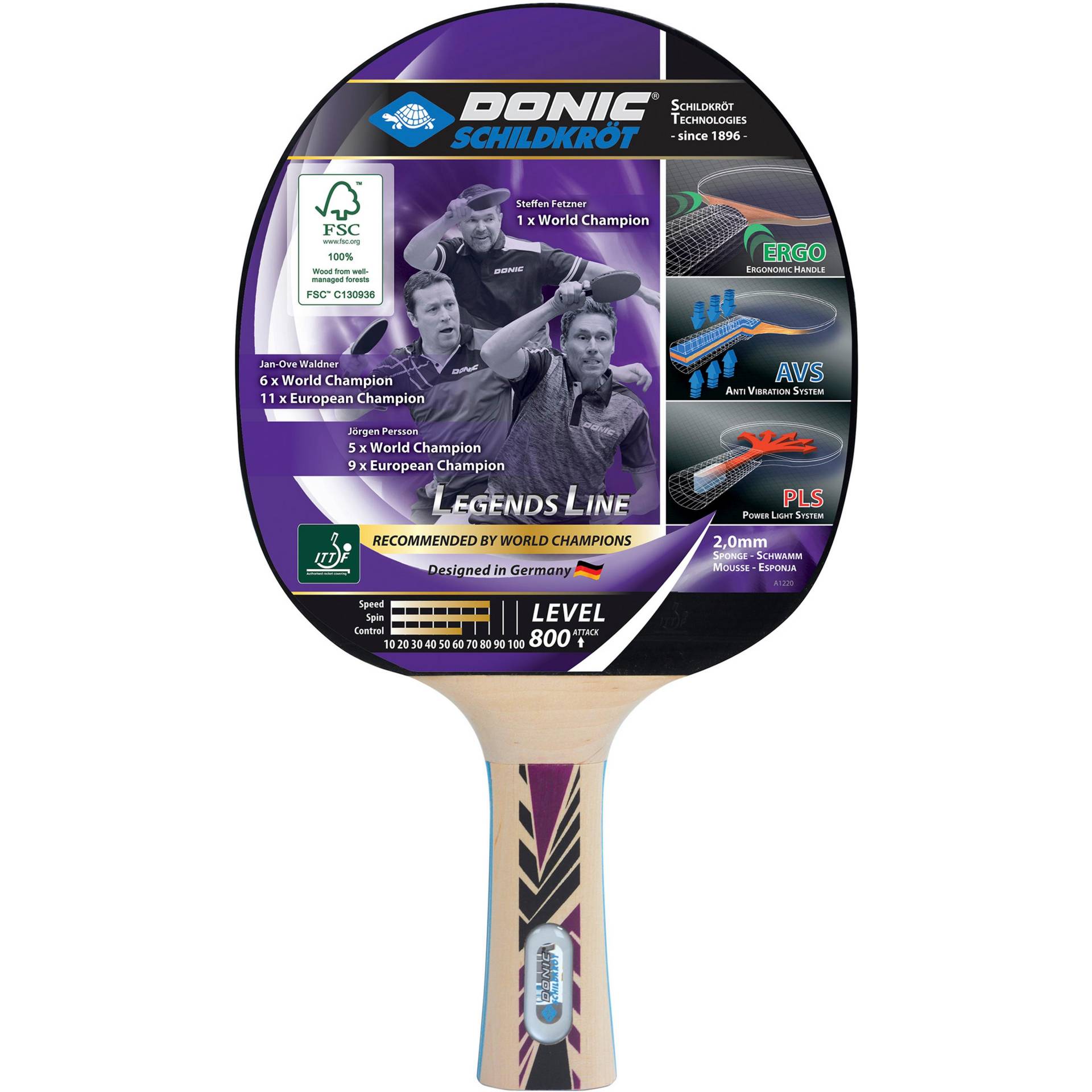 Donic-Schildkröt Legends 800 Tischtennisschläger Donic-Schildkröt Legends 800 Tischtennisschläger von Donic-Schildkröt