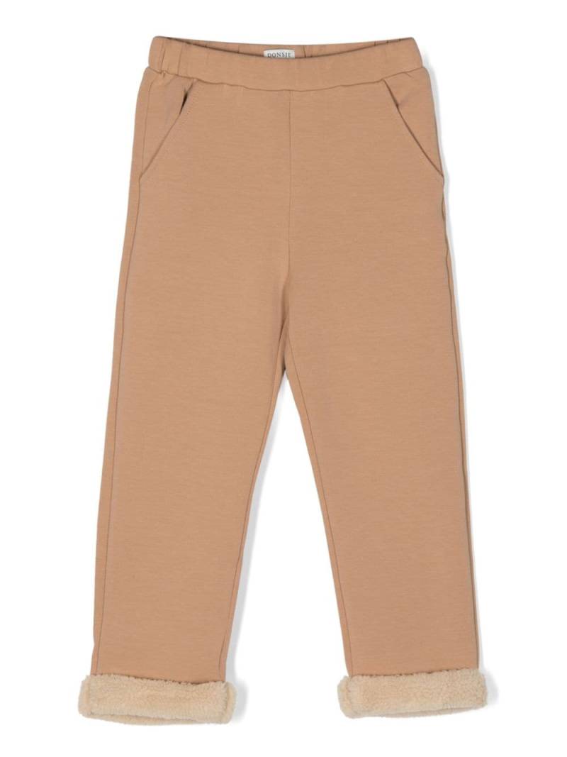 Donsje Foxe faux-shearling trim trousers - Brown von Donsje