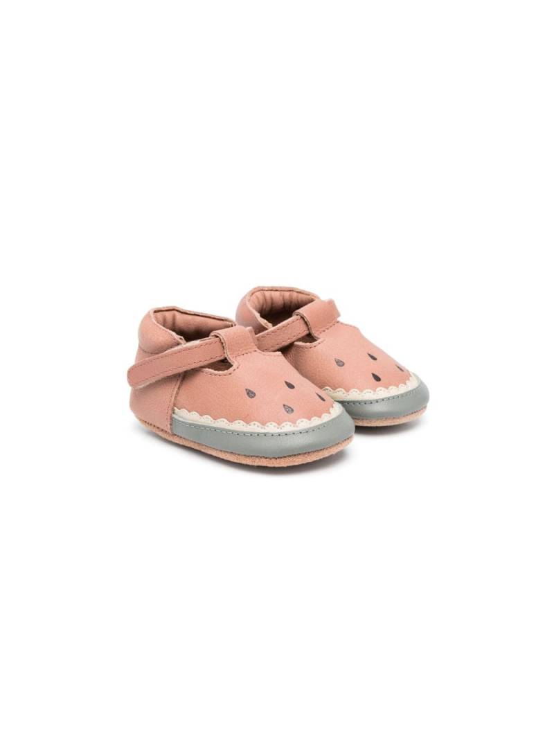 Donsje Nanoe leather crib shoes - Pink von Donsje
