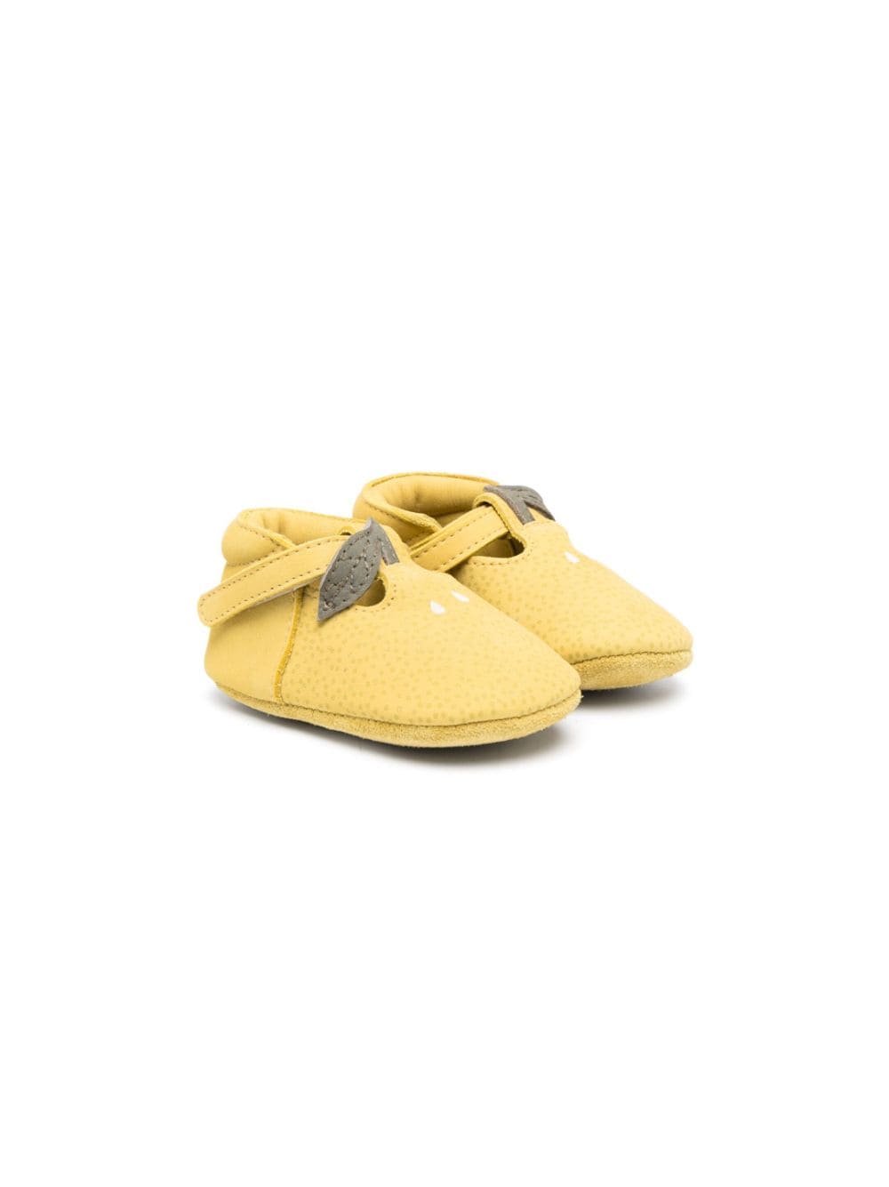 Donsje Nanoe leather crib shoes - Yellow von Donsje