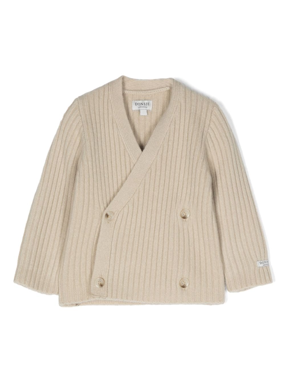 Donsje double-breasted knitted cardigan - Neutrals von Donsje