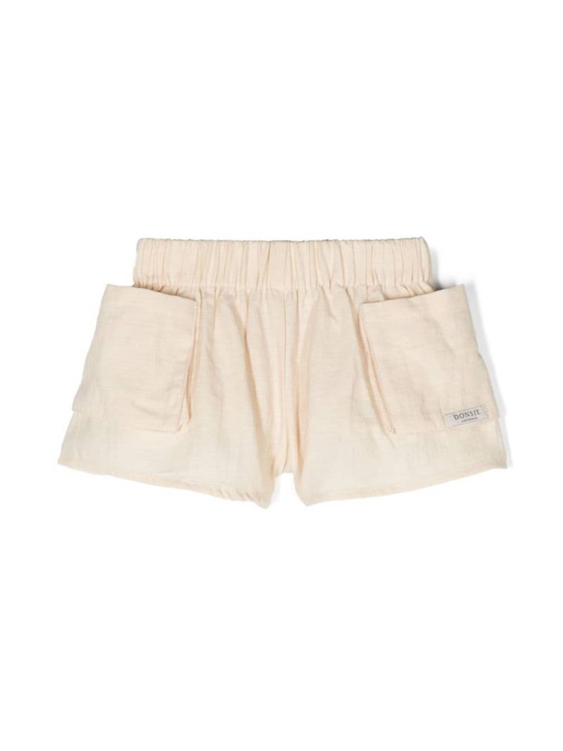 Donsje elasticated-waist cotton shorts - Neutrals von Donsje