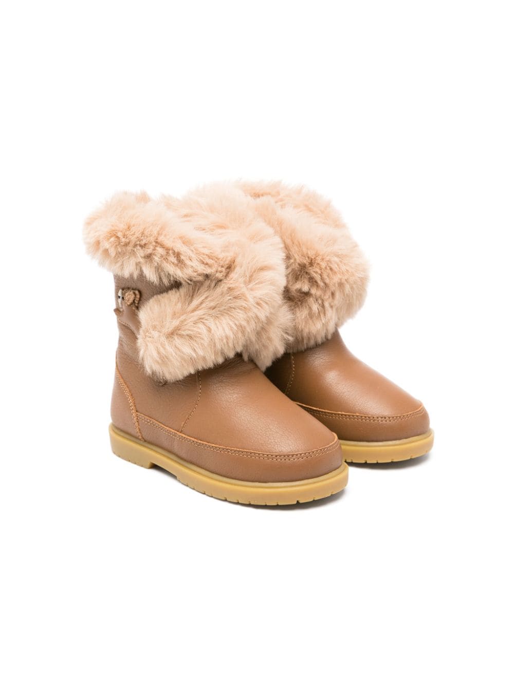 Donsje faux-fur ankle boots - Brown von Donsje