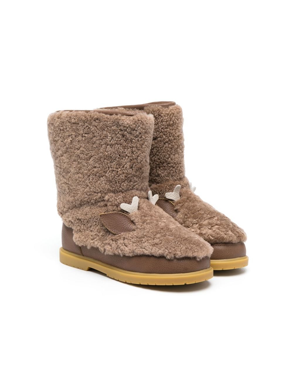 Donsje faux-fur deer boots - Brown von Donsje