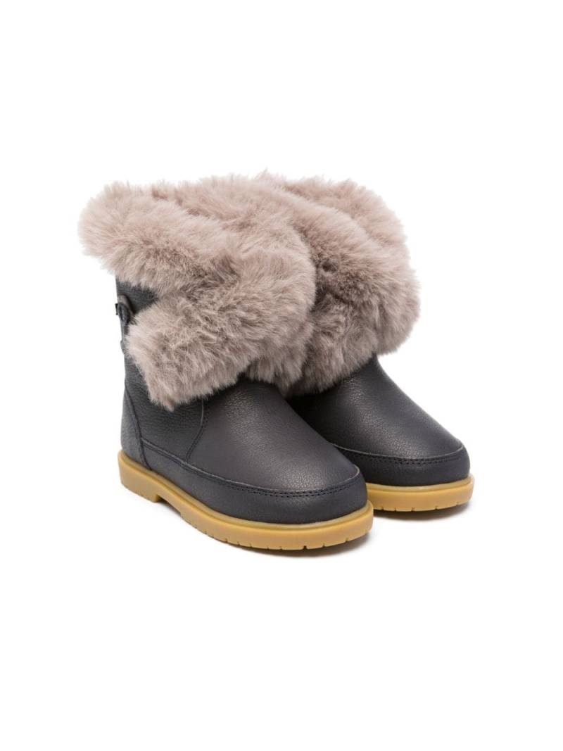 Donsje faux-fur snow boots - Blue von Donsje