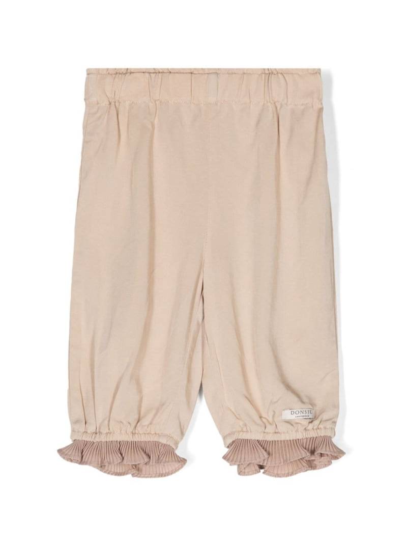 Donsje ruffled-trim twill trousers - Neutrals von Donsje