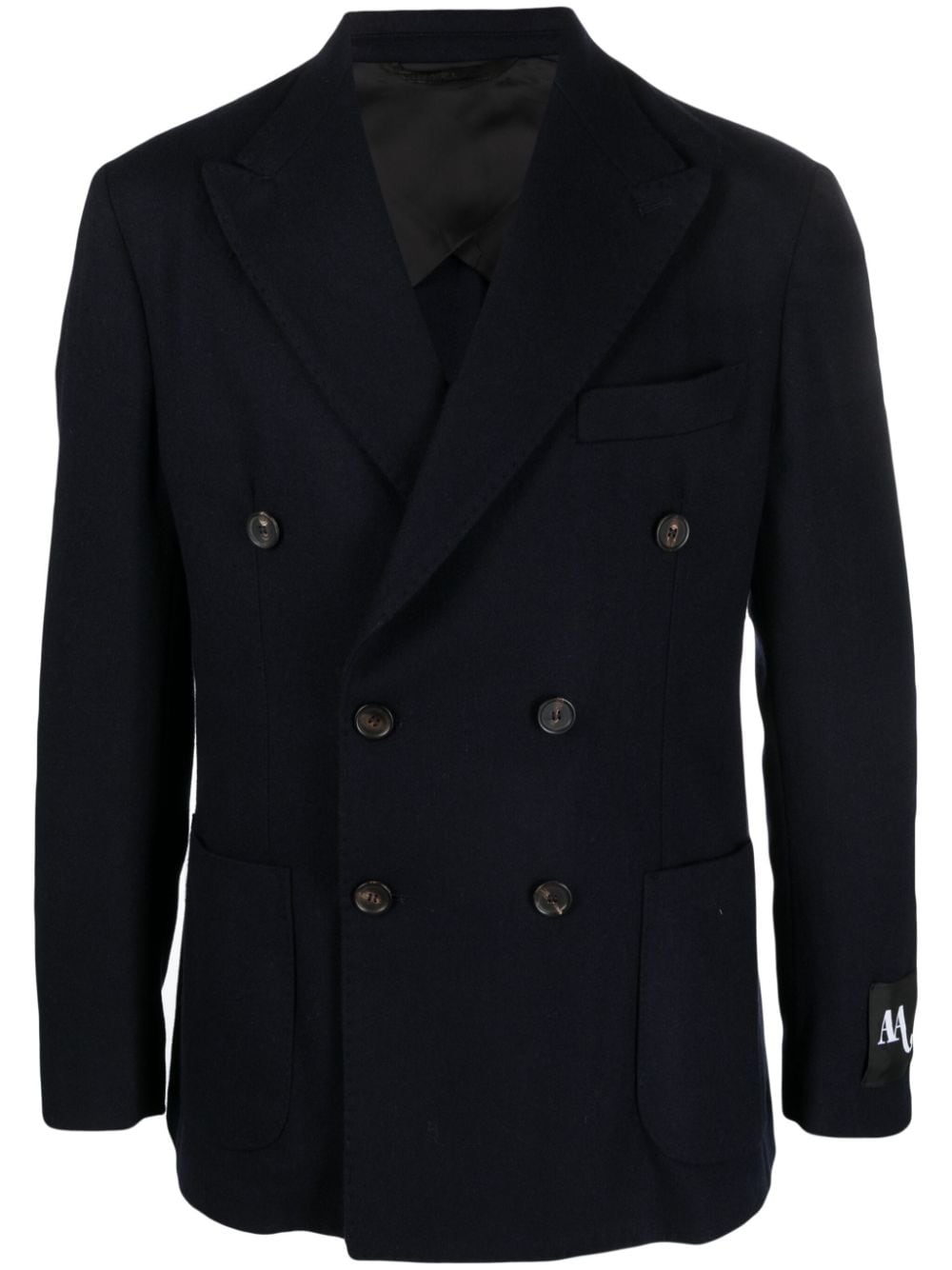 Doppiaa double-breasted wool-blend blazer - Blue von Doppiaa