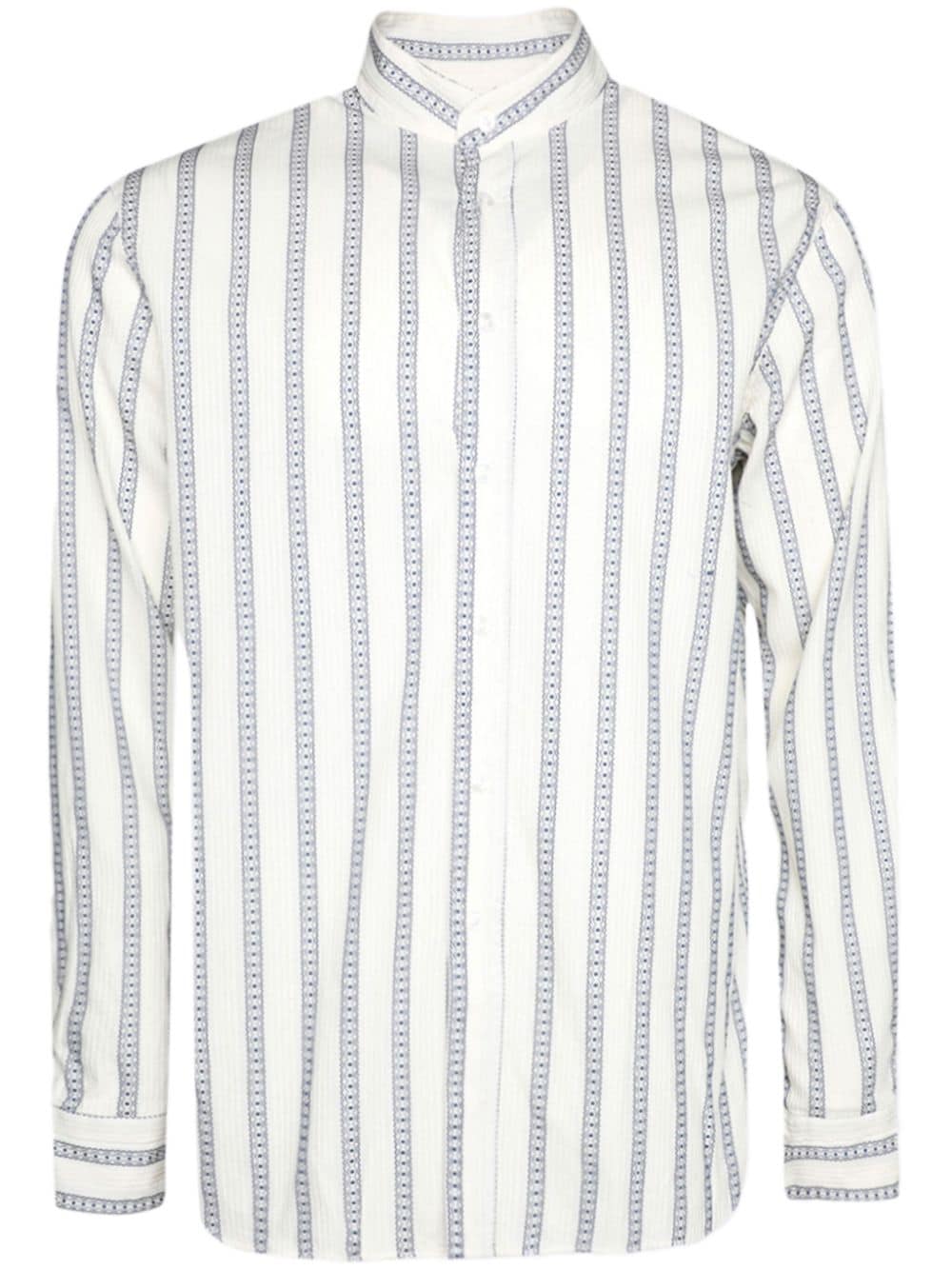 Doppiaa striped cotton-blend shirt - Neutrals von Doppiaa