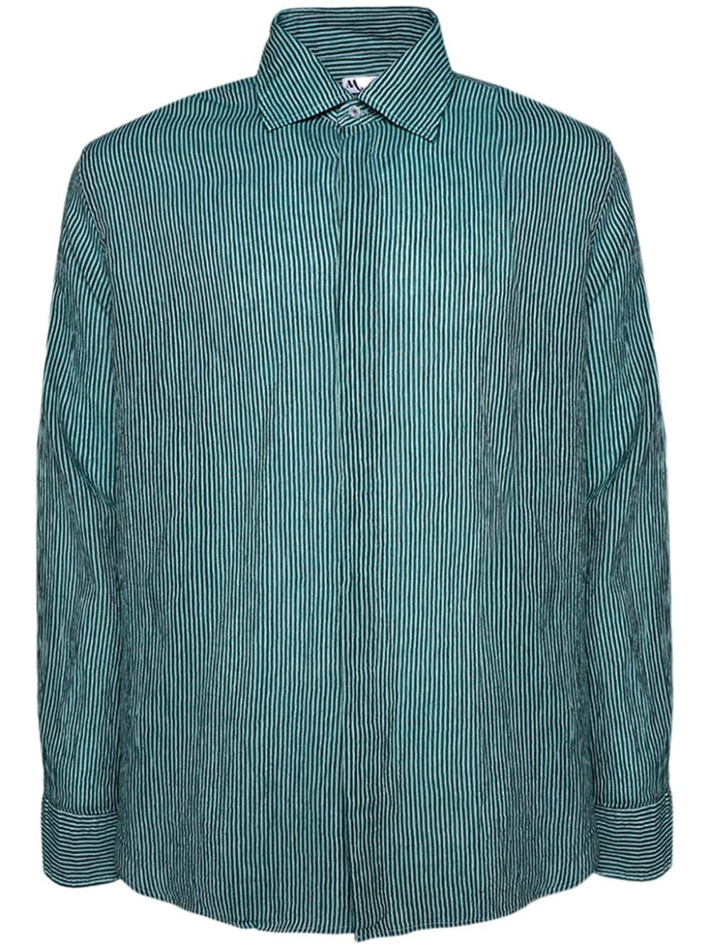 Doppiaa two-tone striped shirt - Green von Doppiaa