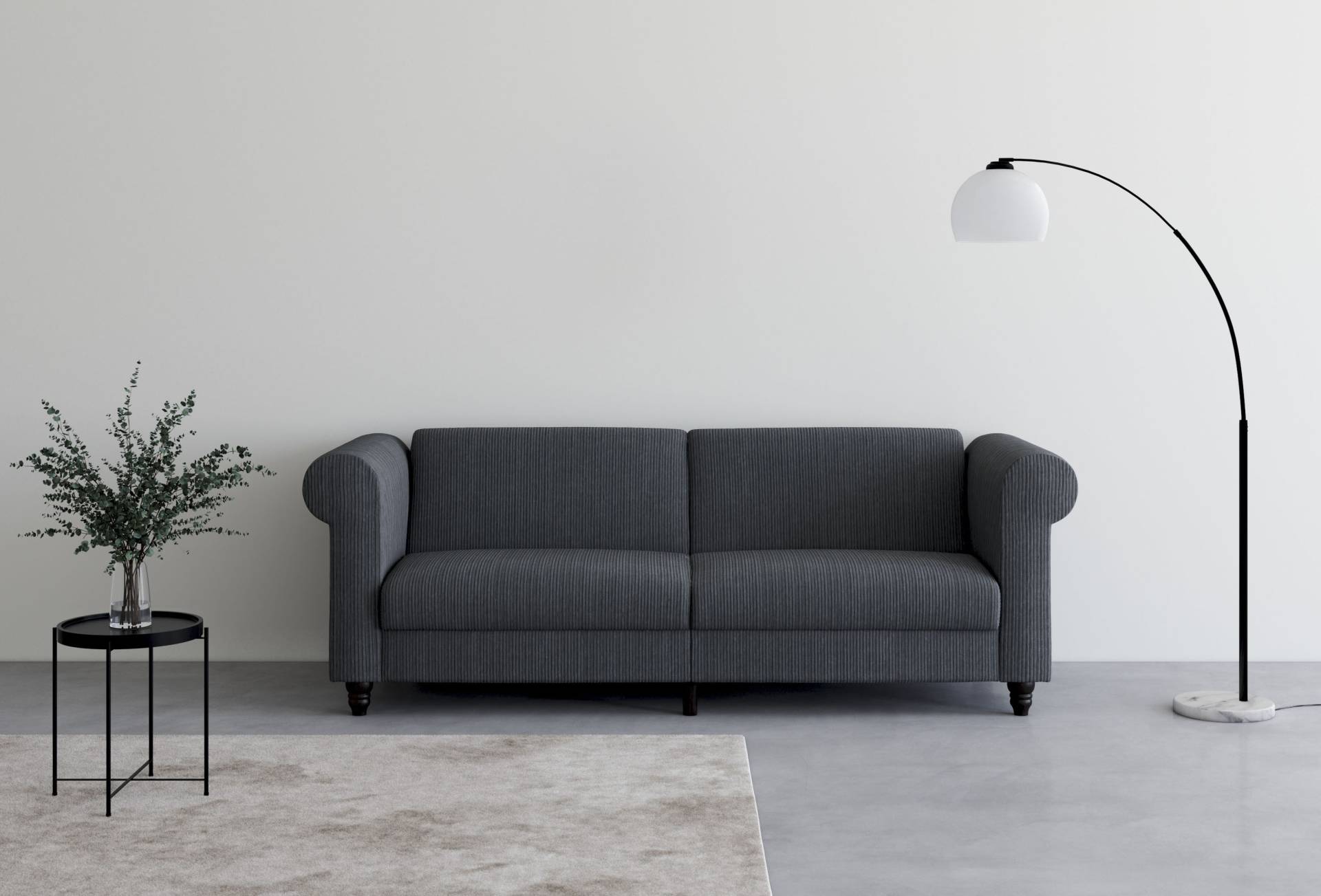 Dorel Home 3-Sitzer »Felix II, Schlafsofa 236cm, (Liegefläche 108x190cm), Rückenlehne«, 3-fach verstellbar, Sitzhöhe 46 cm, Cord von Dorel Home