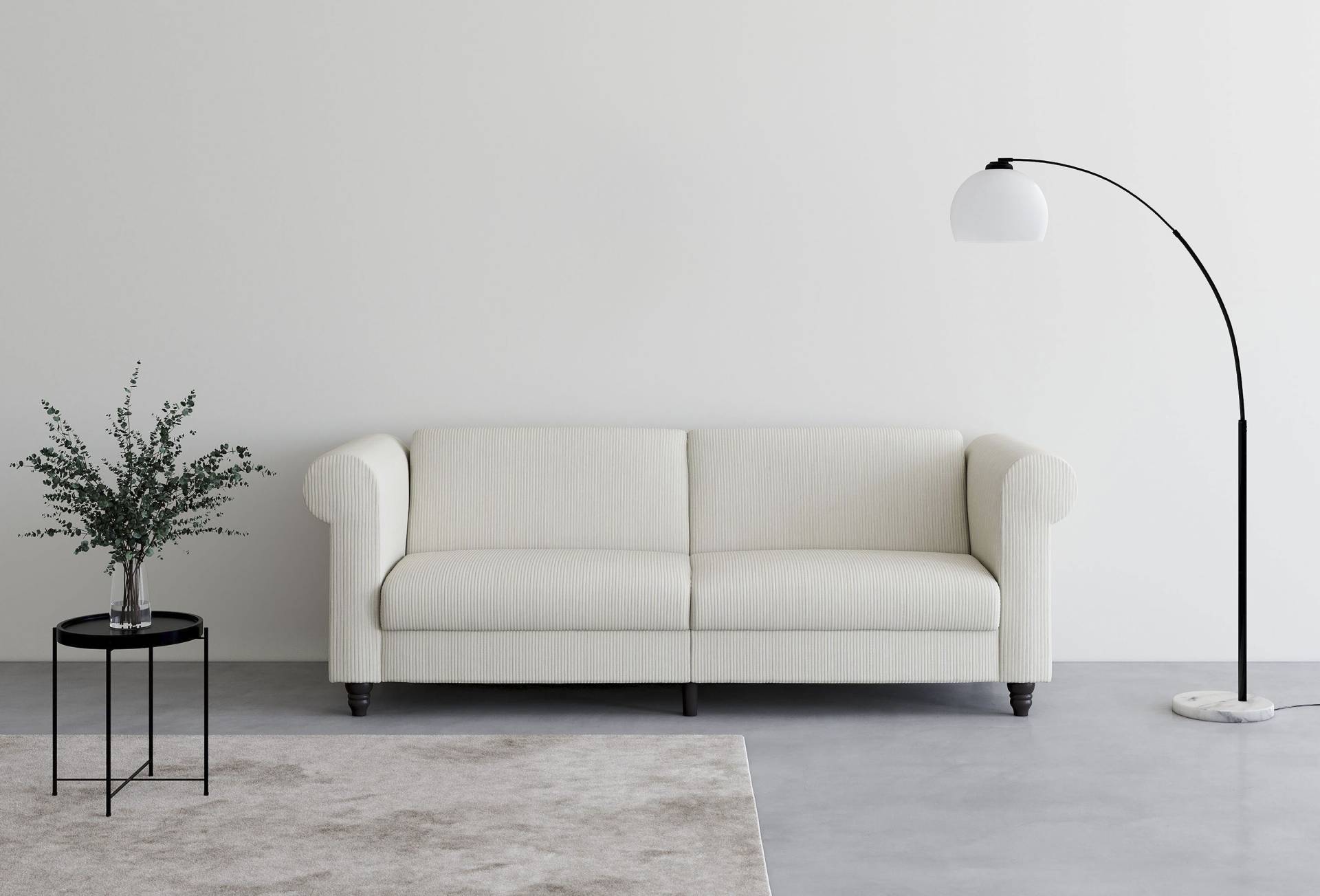 Dorel Home 3-Sitzer »Felix II, Schlafsofa 236cm, (Liegefläche 108x190cm), Rückenlehne«, 3-fach verstellbar, Sitzhöhe 46 cm, Cord von Dorel Home