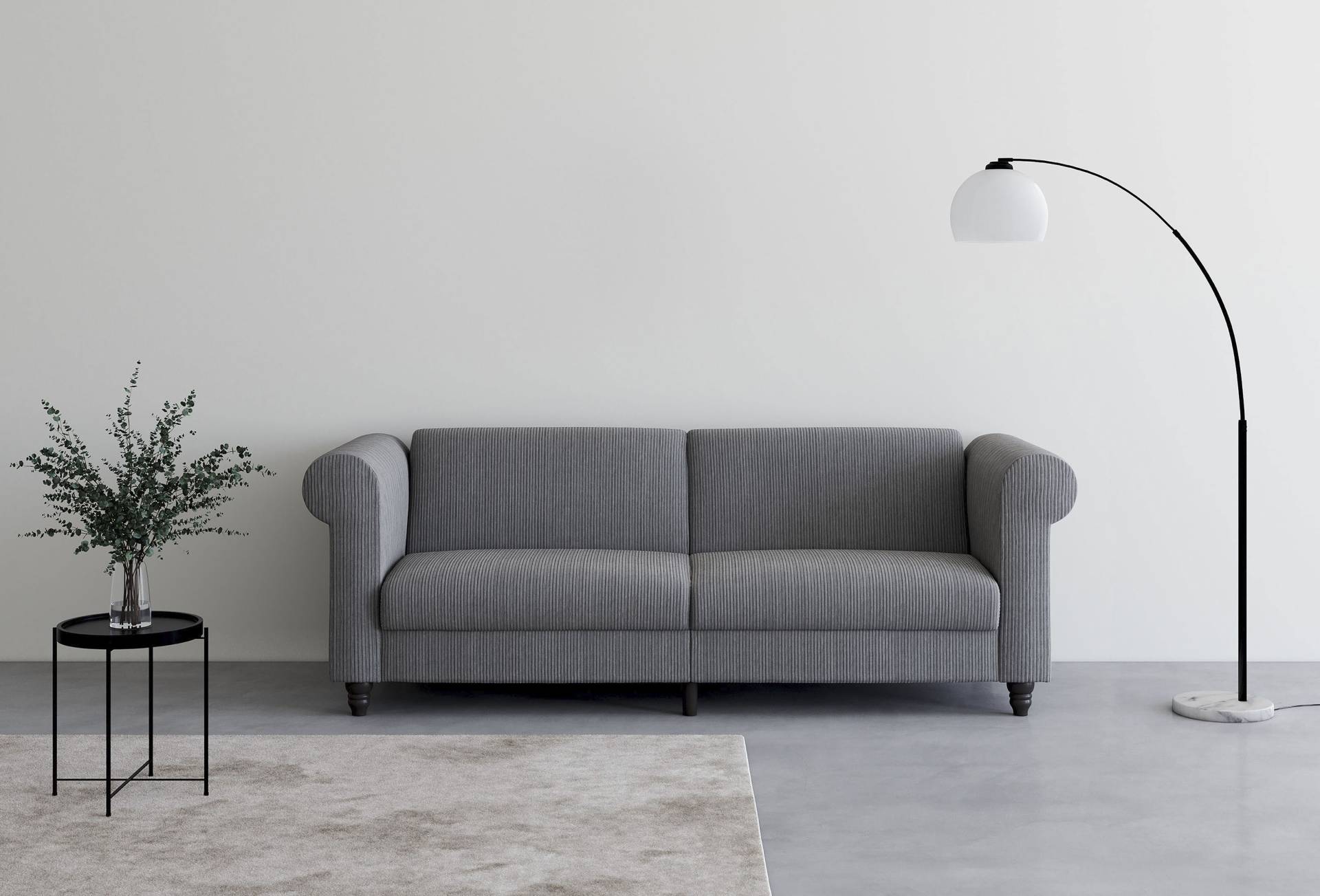 Dorel Home 3-Sitzer »Felix II, Schlafsofa 236cm, (Liegefläche 108x190cm), Rückenlehne«, 3-fach verstellbar, Sitzhöhe 46 cm, Cord von Dorel Home
